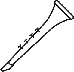 Clarinet icon. Musical instrument symbol.