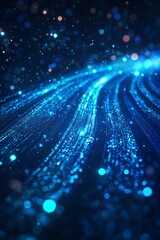 Fototapeta premium Futuristic Light Trails with Blue Bokeh