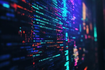 Obraz premium Highlighted Programming Code on Screen