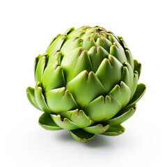 Fototapeta premium Fresh artichoke isolated on a clean white background
