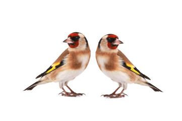 goldfinch isolated on a white background