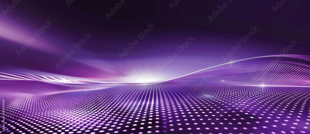 Aufkleber an abstract background with a purple gradient and halftone texture.