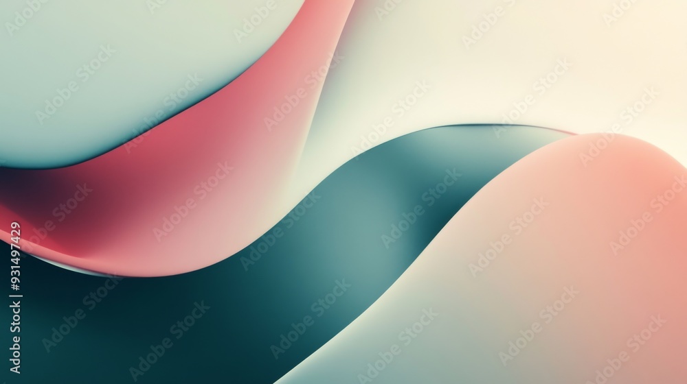 Poster close-up of a minimalistic graphic design with clean lines and subtle color gradients, ideal for ele