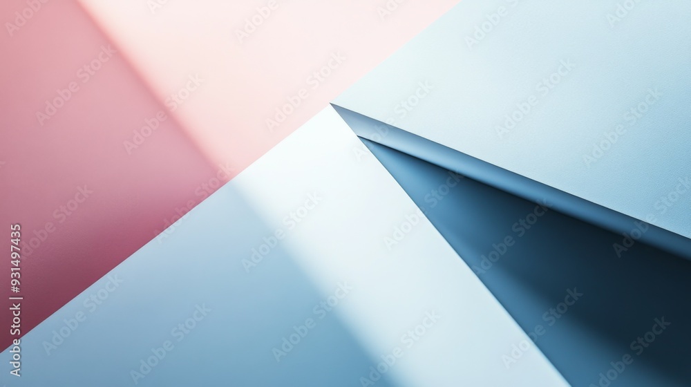 Poster close-up of a minimalistic graphic design with clean lines and subtle color gradients, ideal for ele