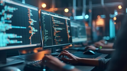 Fototapeta premium team of software developers building a scalable and secure platform