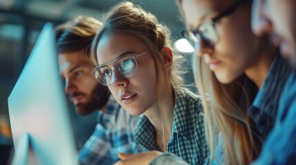 Obraz premium team of software developers building a scalable and secure platform