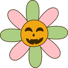 Groovy smile flower