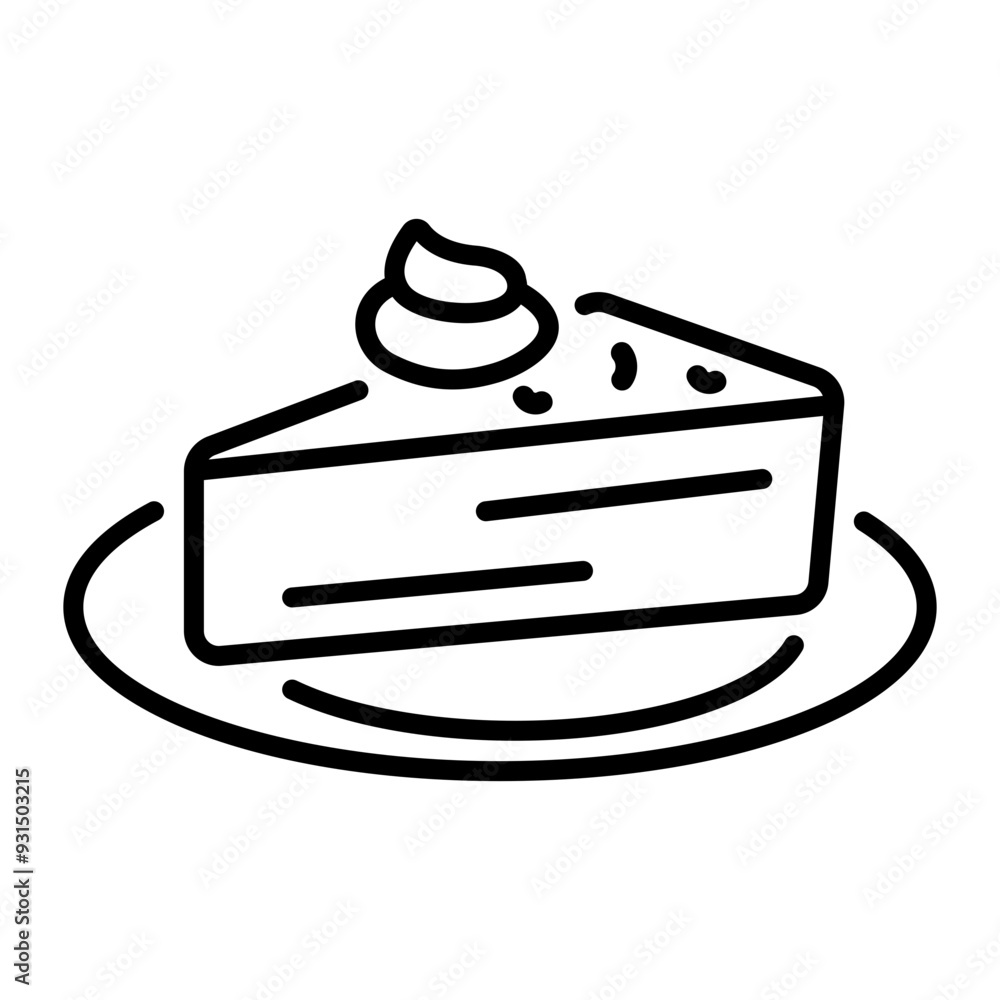 Poster Lime pie icon designed in line style 