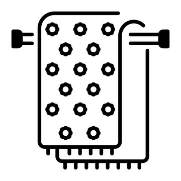 recommend clip art: An outline icon of hanging beach towel 