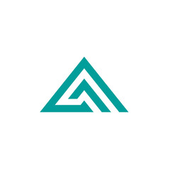 Abstract Triangle Letter A Logo design vector template