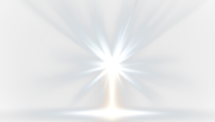 Radiant burst of light emanating from a central point isolate on transparent background, cutout, png