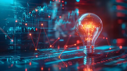 Bright idea for business growth. 