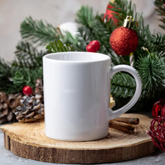 Mug mockup, white mug, festive mug, coffee mug, christmas mug, standard white mug