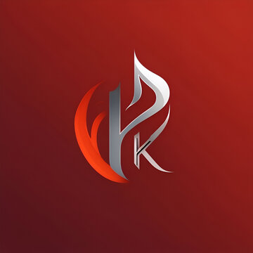 Make a minimalistic logo with a stylish abstract monogram combining the letters Phoenix and Ink, 4K