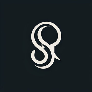 Make a minimalistic logo with a stylish abstract monogram combining the letters Phoenix and Ink, 4K