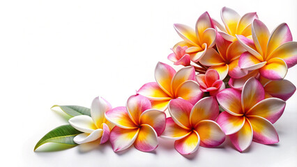 Obraz premium Plumeria flowers on white background