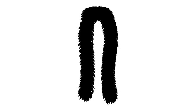 Feather Boa , black isolated  silhouette