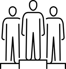 Team icon. Partnership symbol. Linear style.