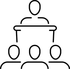 Speaker icon. Leader symbol. Linear style.