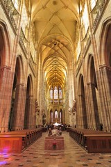 interior of the St. Vitus Cathedral