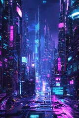 Obraz premium Futuristic cityscape 