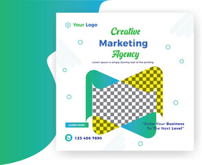  Creative Digital marketing agency business social media post banner template design