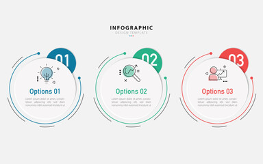Business infographic template. 3 Step timeline journey. Process diagram, 3 options on white background, Infograph elements vector illustration.