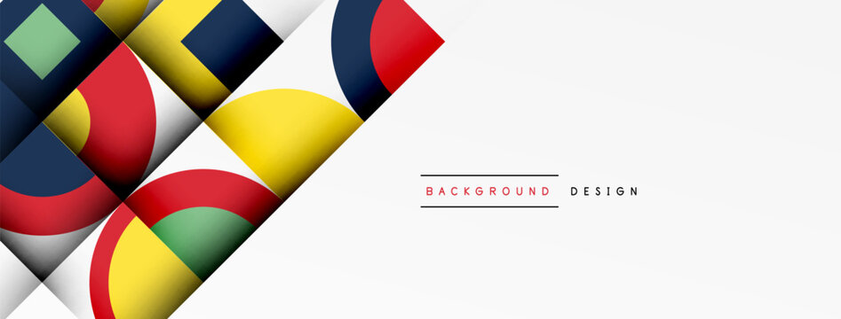 Modern geometrical abstract background - circles. Business or technology presentation design