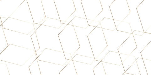  Abstract white and golden lines 3d Hexagonal structure futuristic background. Modern simple style hexagonal graphic concept. White hexagonal pattern background, with copy space abstract banner use.