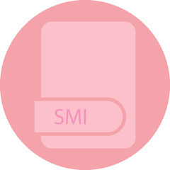 SMI File format icon circular shape