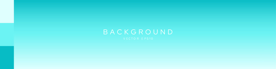 Soft fresh turquoise blue gradient background banner with color palettes, vector design 
