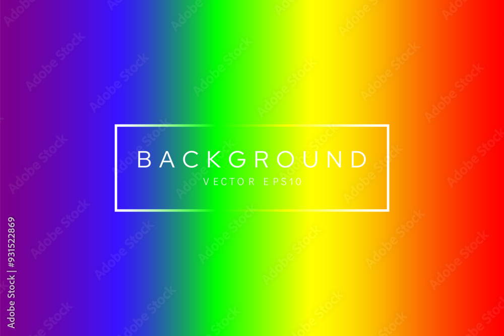 Poster Vivid rainbow color gradient background with glowing neon light effect, vector design