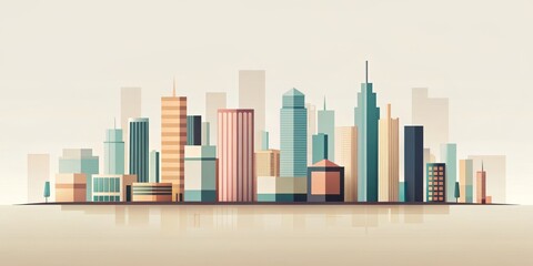 Rigorous lines, hushed colors, and blank expanse come together to create a metropolis that distills the essence of minimalism, stripping away adornment to reveal pure form.