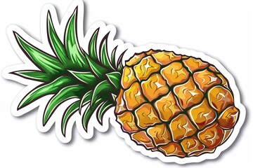 ai generative pineapple cartoon art