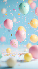 Colorful balloons celebration party background