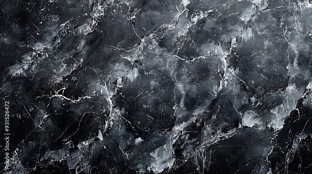 Poster dark grey background marble wall texture for design art work seamless pattern of tile stone with bri