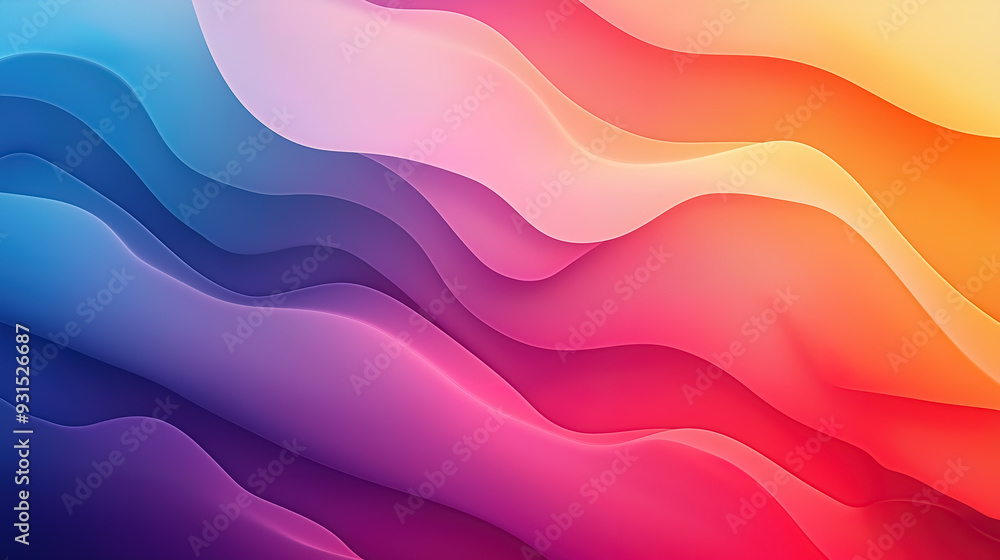 Poster a modern, blurred gradient background featuring a seamless blend of multiple colors, creating a smoo