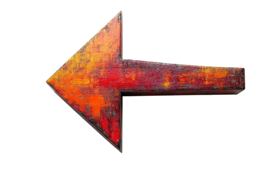A vibrant orange arrow symbolizing direction and movement, perfect for guiding concepts and creative projects.