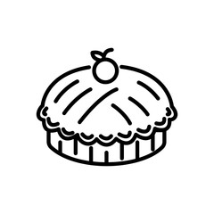 pie vector icon in line style