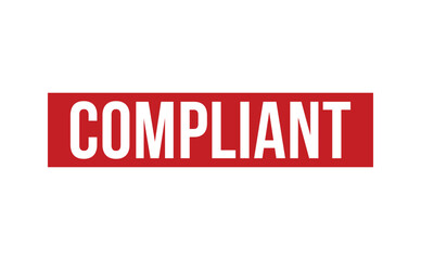 Compliant rubber stamp vector illustration on white background. Compliant rubber stamp