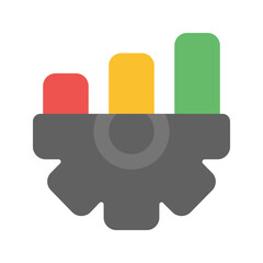 data management flat icon