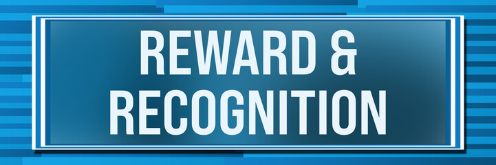 Reward And Recognition Blue Lines Background Gradient Box Text 