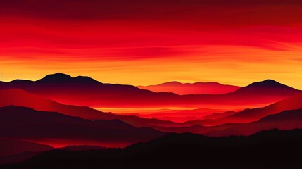 Fototapeta premium red sunset. 