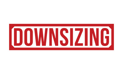 downsizing rubber stamp vector illustration on white background