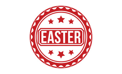 EASTER rubber stamp vector illustration on white background