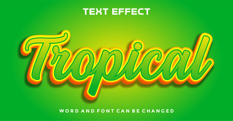 Tropical editable text effect