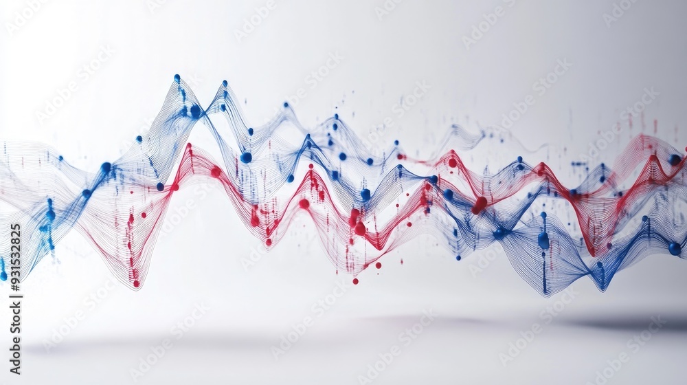 Poster generative ai 3d image of a dynamic graph with upward trends and symbols for buying and selling on a