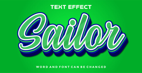 Sailor editable text effect
