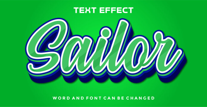 Sailor editable text effect