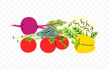Vegetables and farmer market, graphic design. Food, meal, grocery and agriculture, vector design and illustration